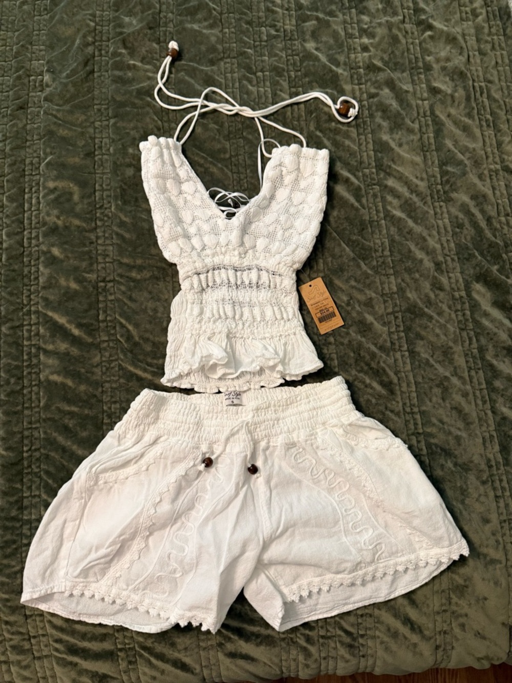 SOLD New White Linen Set
